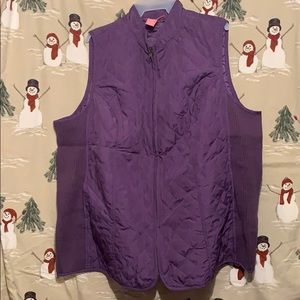 Purple quilted vest